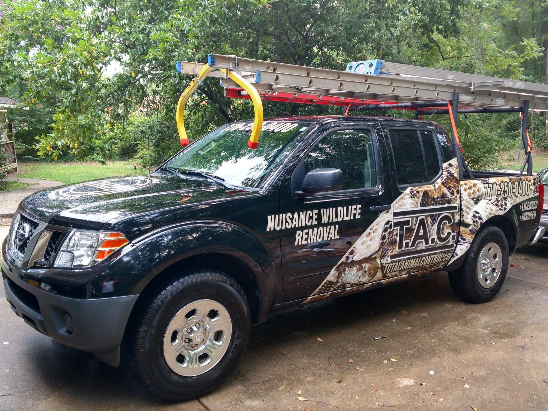 Total Animal Control wildlife removal truck in North Georgia